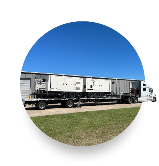 An Devall Diesel Truck with generators loaded